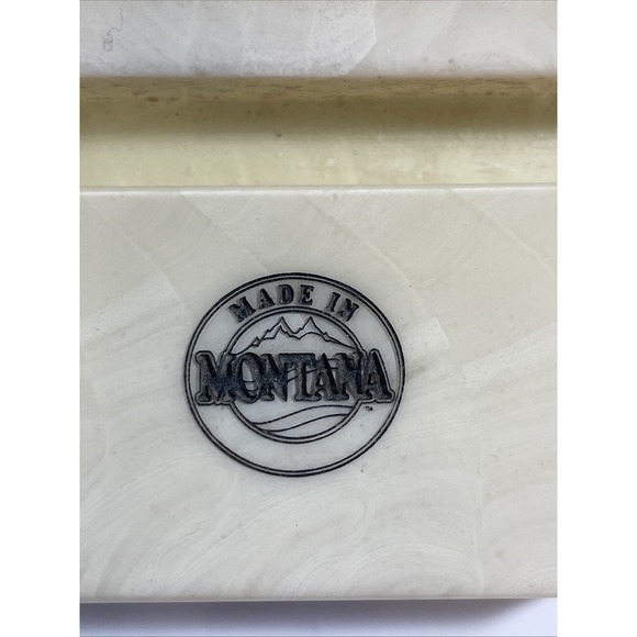 Vintage 1991 Bernie Brown Montana Marble Inc "Leader Of The Pack " Marble Plaque - Picture 9 of 9